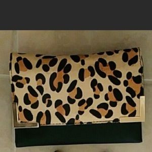 Small Leopard 🐆 Print Clutch with Gold Chain Strap